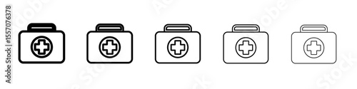 Medical kit icon vector outline symbol or illustration