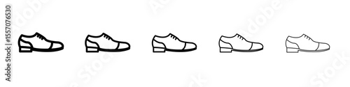 Men Shoes Icon vector outline symbol or illustration