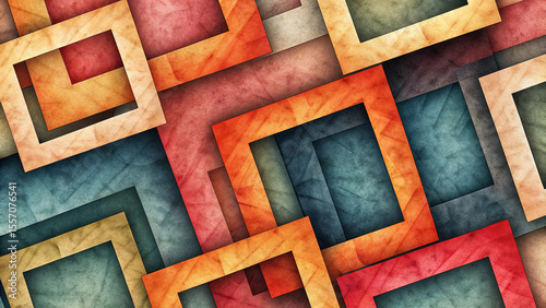 Abstract Square Patterned Background Texture With Vintage Feel