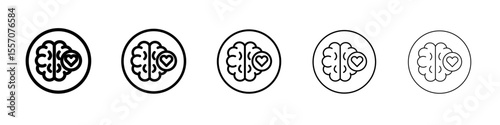 Mental Health icon vector outline symbol or illustration