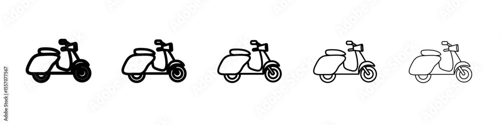 Fototapeta premium motorcycle icon vector outline symbol or illustration