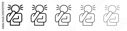 Nausea icon vector outline symbol or illustration
