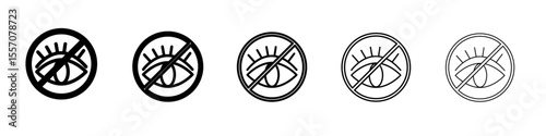 No view icon vector outline symbol or illustration