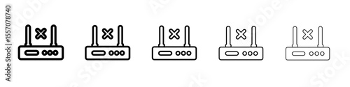 no wifi icon vector outline symbol or illustration