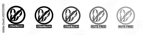 nuts free icon vector outline symbol or illustration