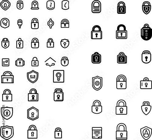 lock icon secure security padlock unlock protection key safety encryption access privacy locked unlocked password authentication lock symbol security lock biometric lock keyhole digit