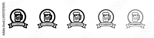 oktoberfest icon vector outline symbol or illustration