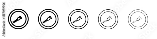 ovule being fertilized by sperm icon vector outline symbol or illustration