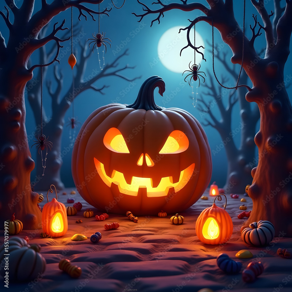 Fototapeta premium Halloween typography design