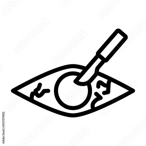 Cataract Vector Line Icon Design