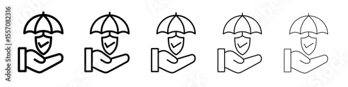Policyholder icon vector outline symbol or illustration