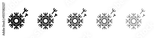 Pollen icon vector outline symbol or illustration