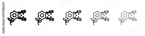Pollen icon vector outline symbol or illustration
