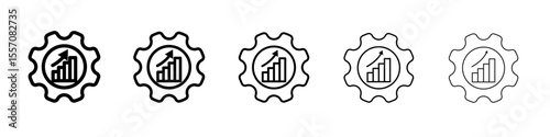 Productivity icon vector outline symbol or illustration