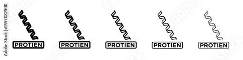 Protein icon vector outline symbol or illustration