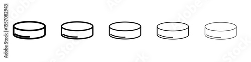 Puck icon vector outline symbol or illustration
