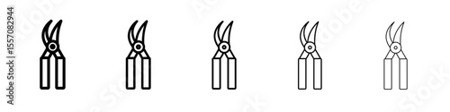 pruner icon vector outline symbol or illustration