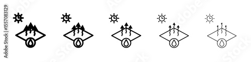 quick dry icon vector outline symbol or illustration