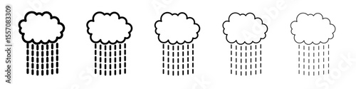rain icon vector outline symbol or illustration