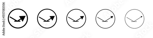 rebound icon vector outline symbol or illustration