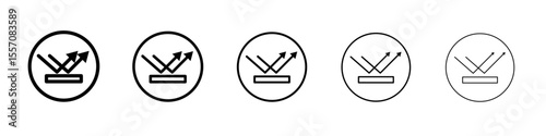 rebound icon vector outline symbol or illustration