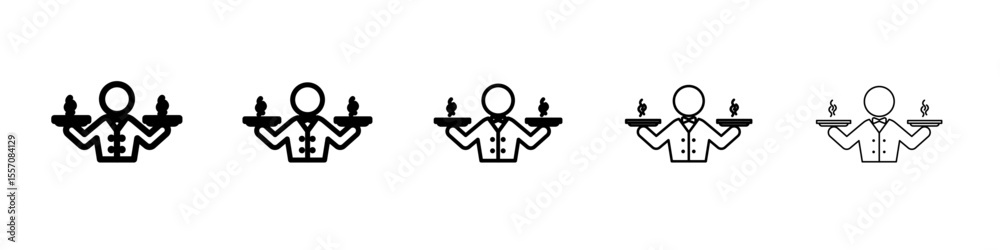 restaurant Waiter icon vector outline symbol or illustration restaurant Waiter icon vector outline symbol or illustration