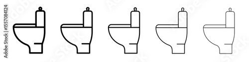 Rest room icon vector outline symbol or illustration