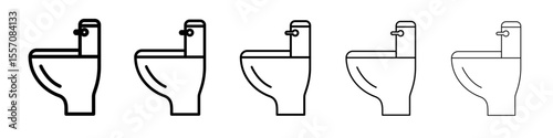 restroom toilet icon vector outline symbol or illustration
