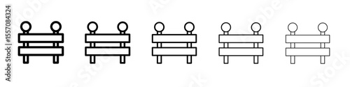 road bloker icon vector outline symbol or illustration