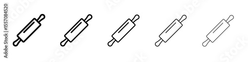 rolling pin icon vector outline symbol or illustration