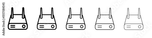 router icon vector outline symbol or illustration