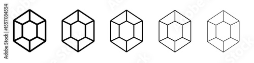 ruby icon vector outline symbol or illustration