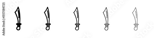 sabre icon vector outline symbol or illustration