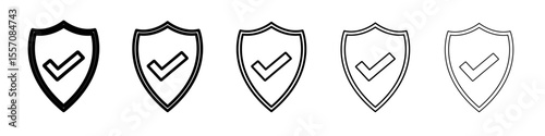 Safe icon vector outline symbol or illustration