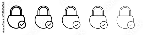 safe icon vector outline symbol or illustration