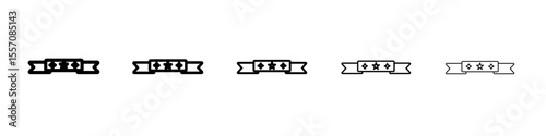 Sash icon vector outline symbol or illustration