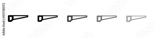 saw icon vector outline symbol or illustration