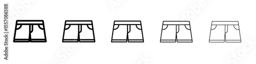 shorts icon vector outline symbol or illustration