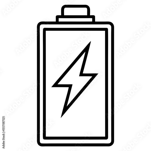 Battery Recharge Icon | Generative AI Vector & Linocut Silhouette Design