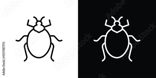 Bedbug icon vector graphics in strokes