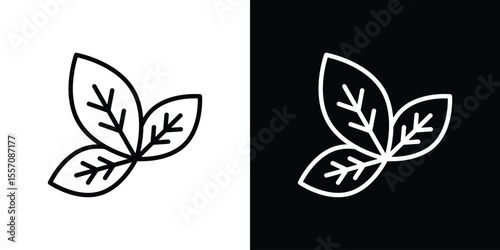 Basil icon vector graphics in strokes