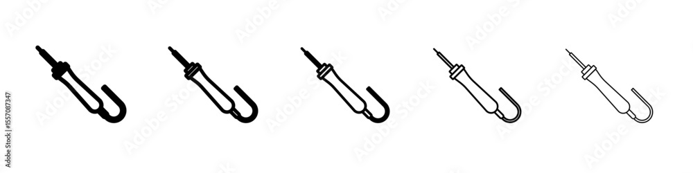 Soldering iron icon vector outline symbol or illustration Soldering iron icon vector outline symbol or illustration