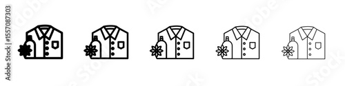 Softener clothes dirt icon vector outline symbol or illustration