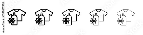 Softener clothes dirt icon vector outline symbol or illustration