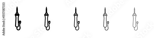 Soldering iron icon vector outline symbol or illustration