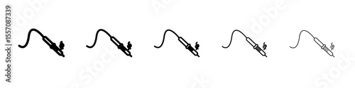 Soldering iron icon vector outline symbol or illustration