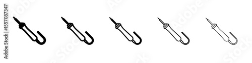 Soldering iron icon vector outline symbol or illustration