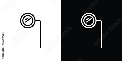 Ar monocle icon vector graphics in strokes