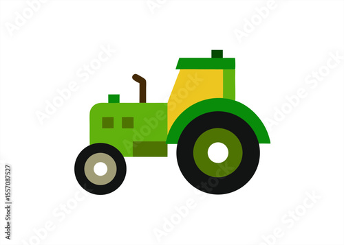 Farm Equipment Tractor Clip Art on Transparent Background for Web and Graphic Design
