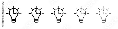 Solution, solve icon vector outline symbol or illustration